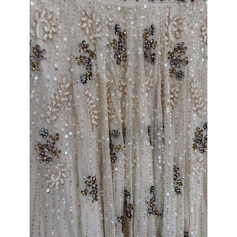 Mac Duggal Cap Sleeve Embellished Dress in Blush STYLE 93575 BLUSH SIZE 18 - Picture 6 of 13